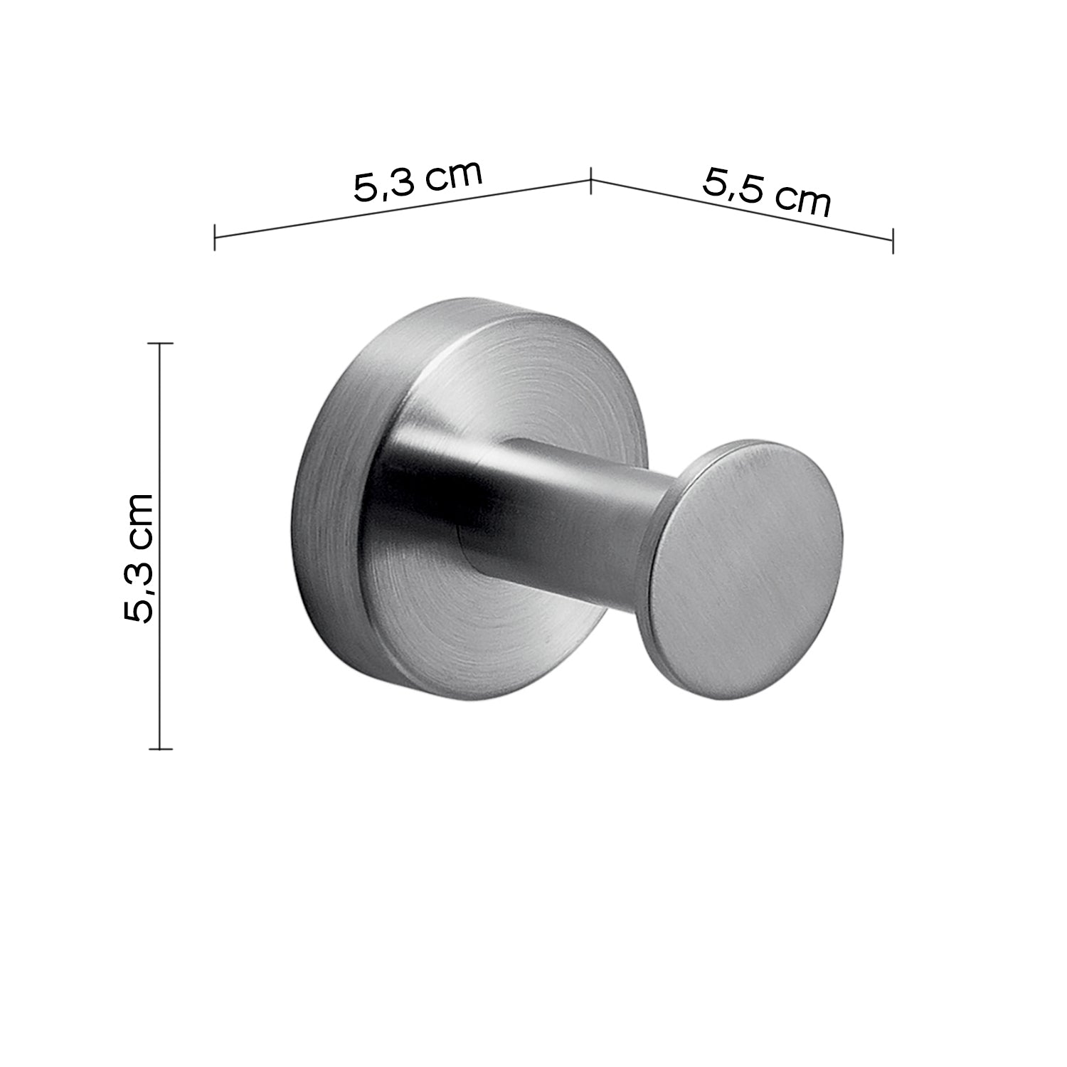 Appendiabiti singolo in Acciaio Inox AISI 304 Gedy serie Project - Spazzolato