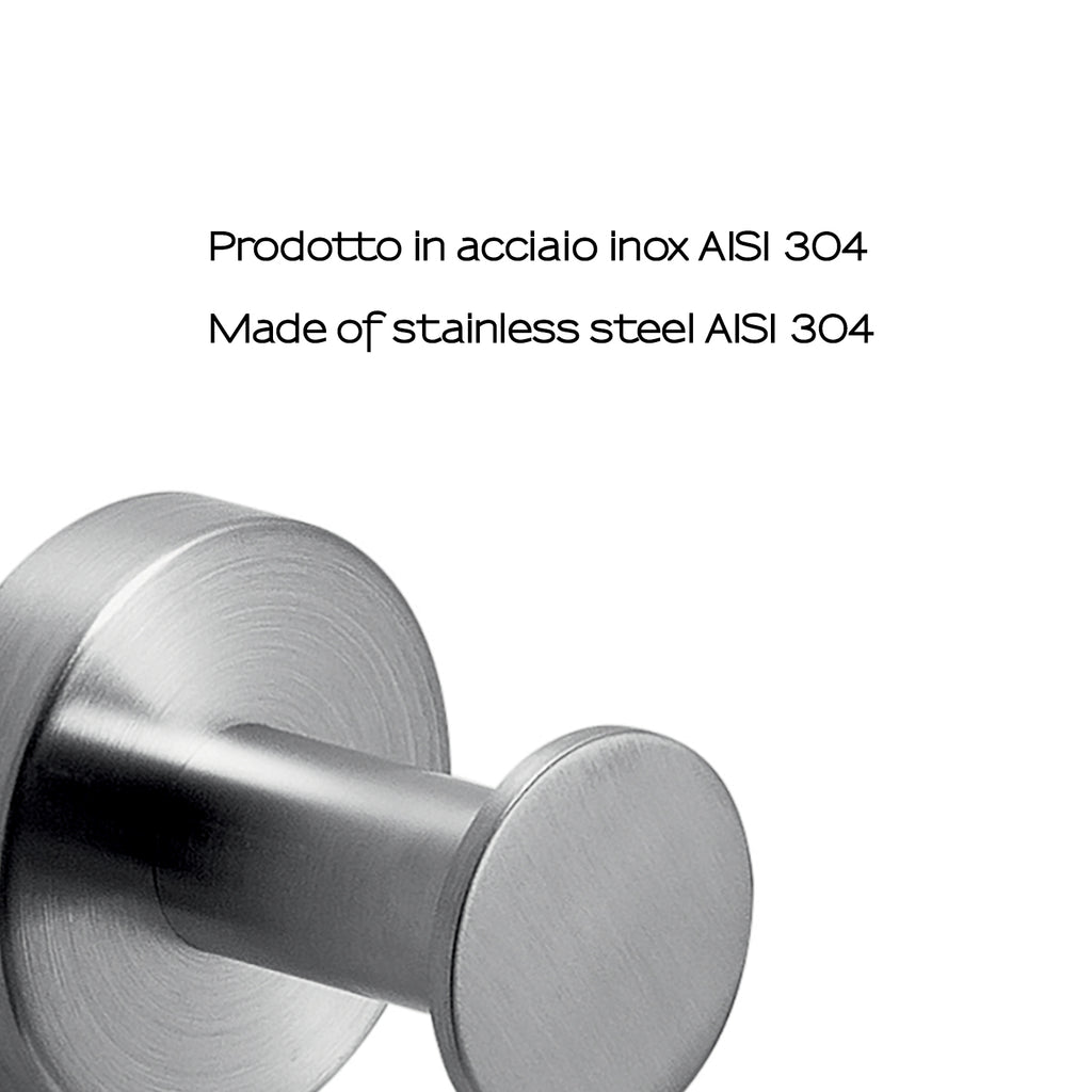 Appendiabiti singolo in Acciaio Inox AISI 304 Gedy serie Project - Spazzolato