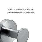 Appendiabiti singolo in Acciaio Inox AISI 304 Gedy serie Project - Spazzolato