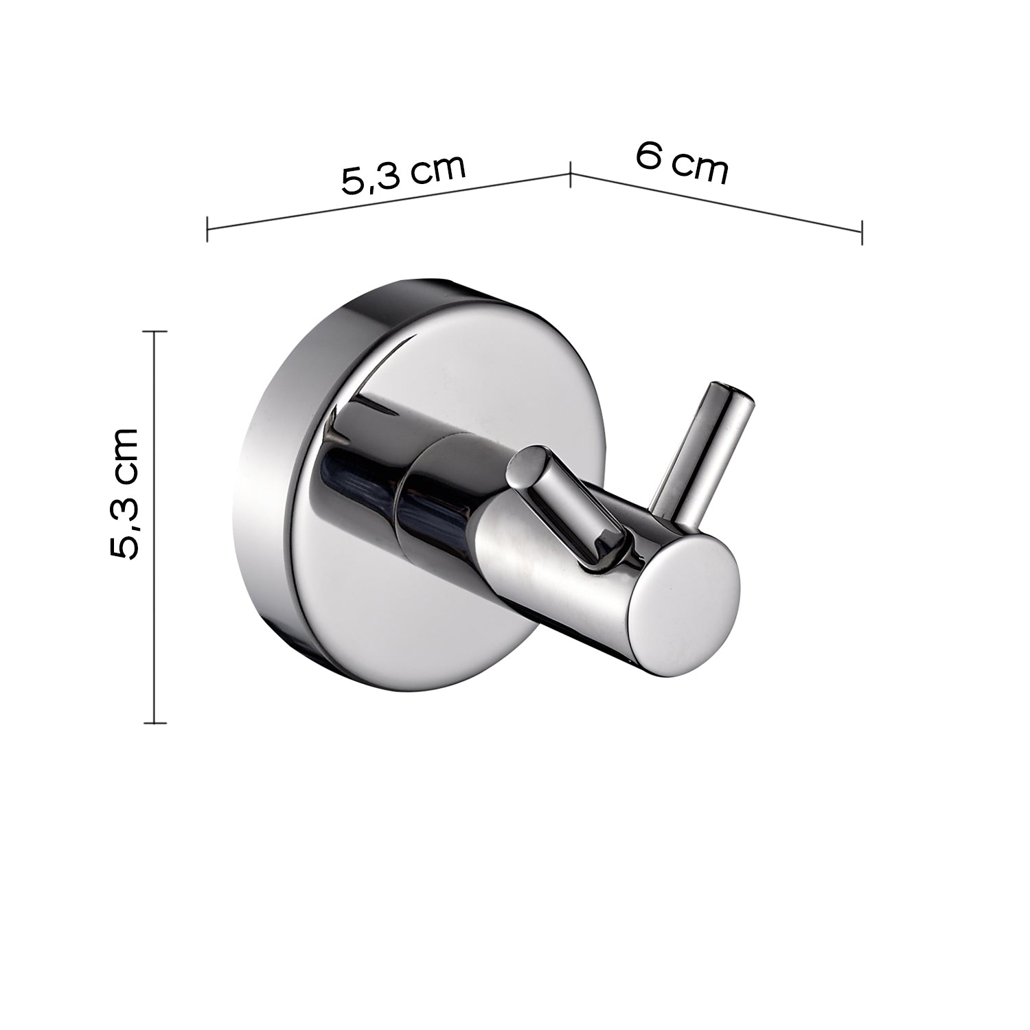 Appendiabiti doppio in Acciaio Inox AISI 304 Gedy serie Project - Lucido