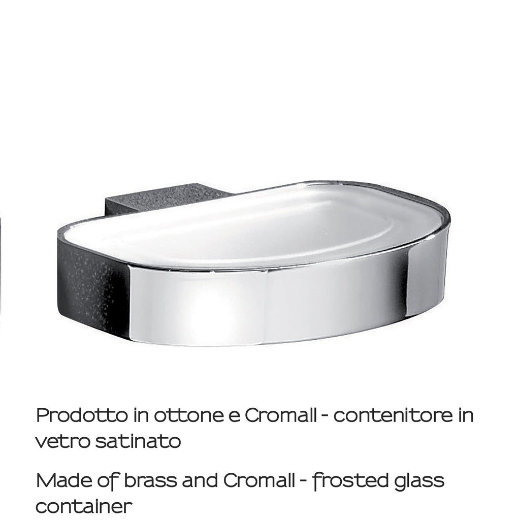 Portasapone a parete Kent di Gedy - Cromato