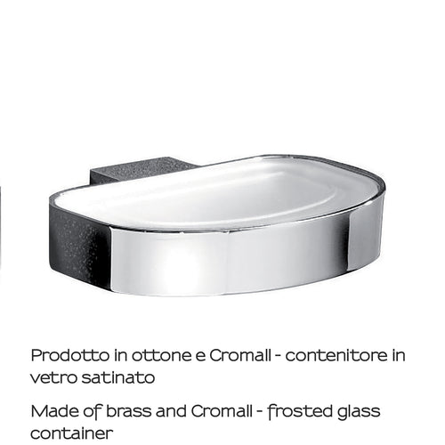Portasapone a parete Kent di Gedy - Cromato