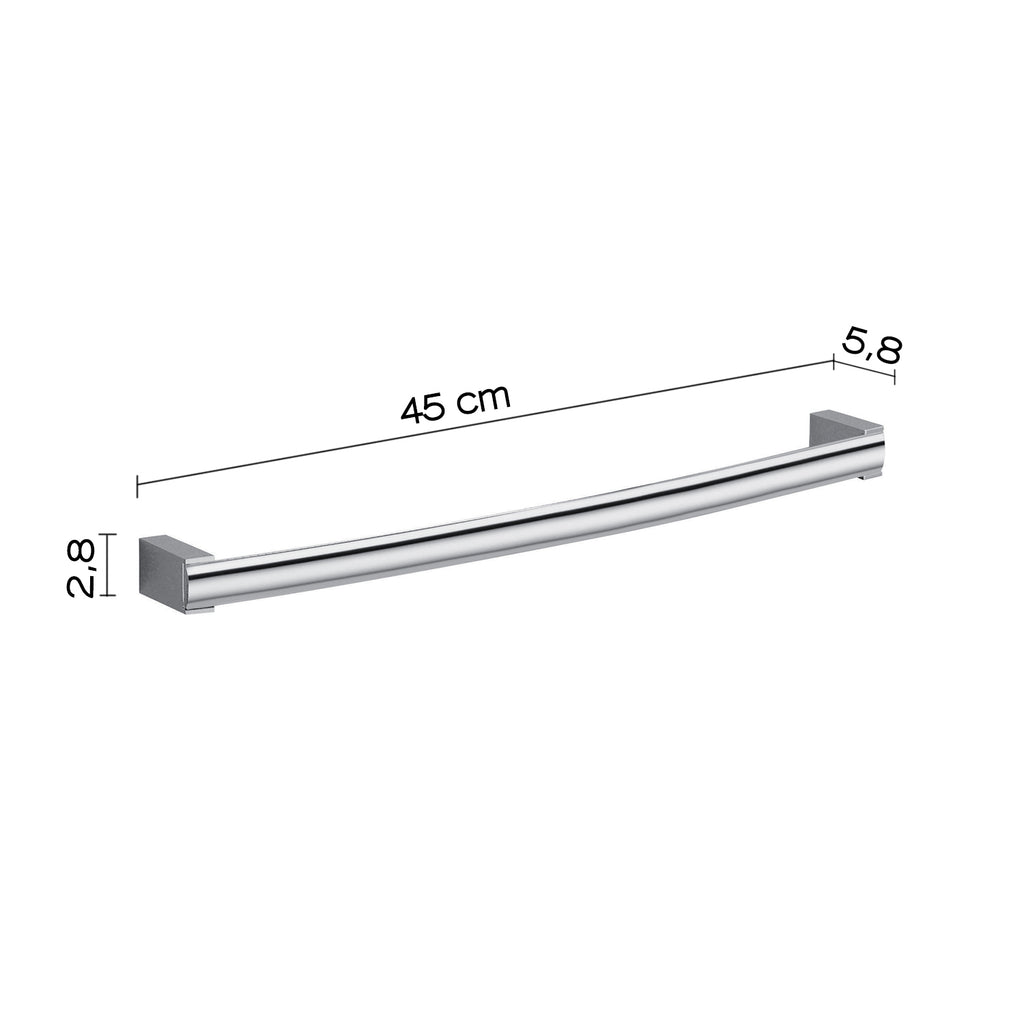 Portasalviette 45 cm a parete Kent di Gedy - Cromato