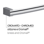 Portasalviette 45 cm a parete Kent di Gedy - Cromato