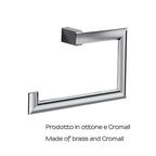Portasalviette ad anello installazione a parete Kent di Gedy - Cromato