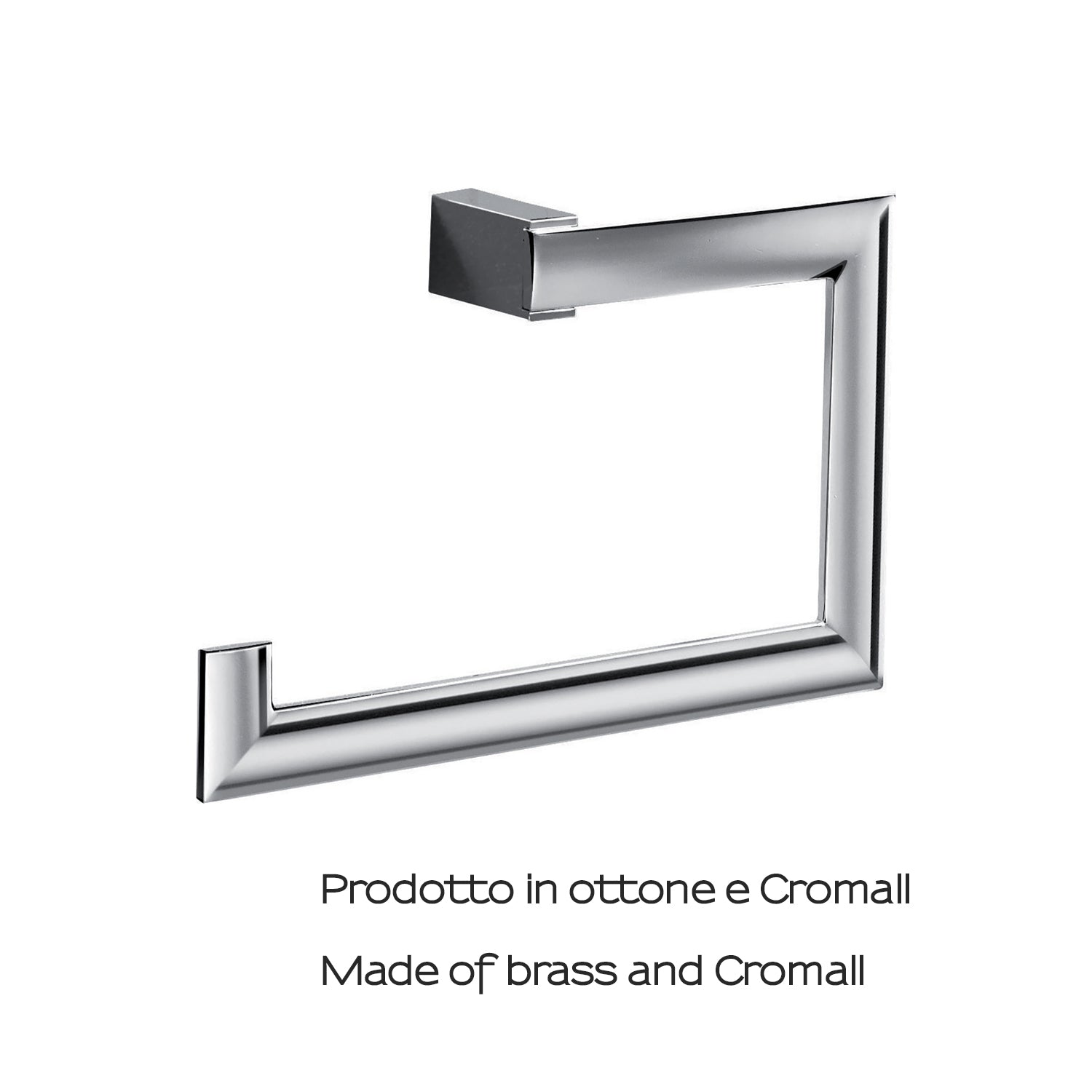 Portasalviette ad anello installazione a parete Kent di Gedy - Cromato