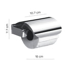 Portarotolo coperto a parete Kent di Gedy - Cromato