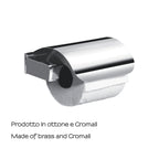 Portarotolo coperto a parete Kent di Gedy - Cromato