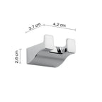 Appendiabiti doppio a parete Gedy Glamour in ottone cromato