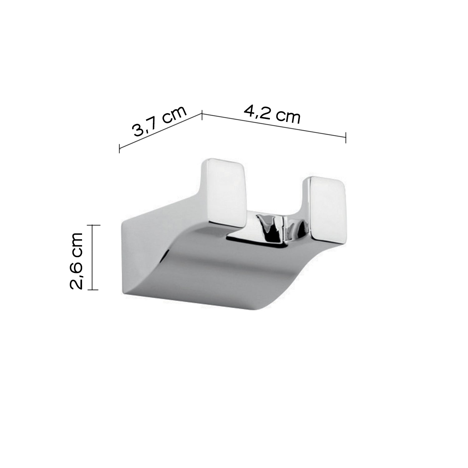 Appendiabiti doppio a parete Gedy Glamour in ottone cromato