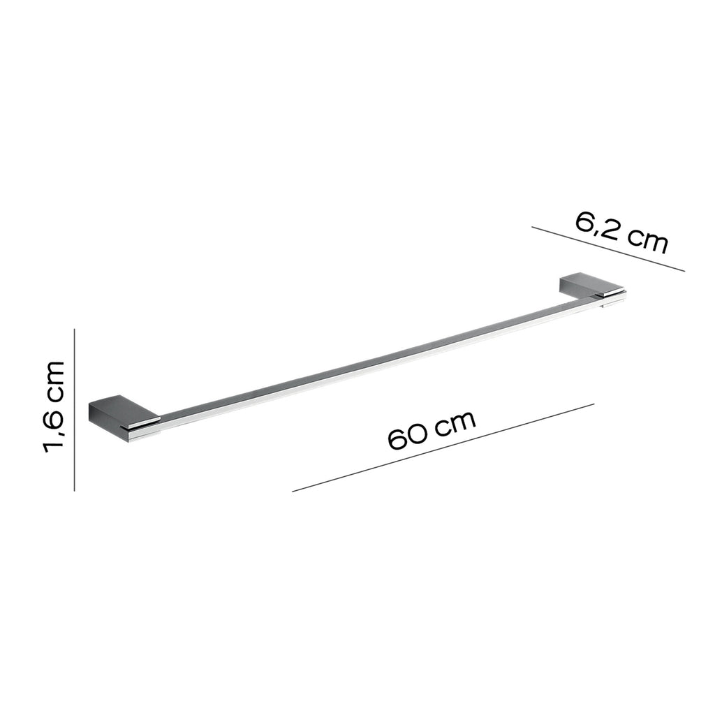 Portasalviette 60 cm in Acciaio Inox di Gedy serie Kansas - Cromato