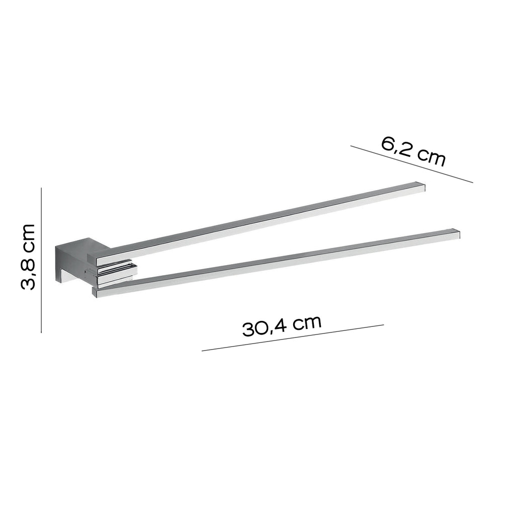 Portasalviette a snodo in Acciaio Inox di Gedy serie Kansas - Cromato