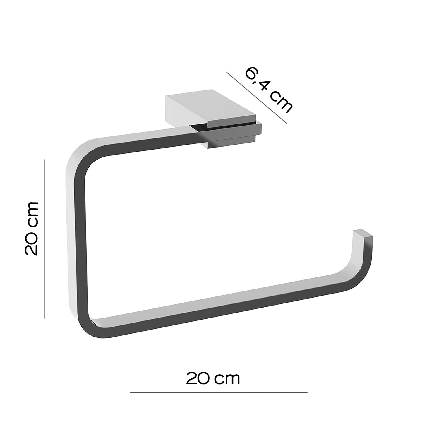 Portasalviette ad anello in Acciaio Inox di Gedy serie Kansas - Cromato