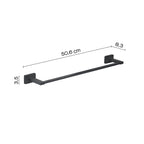 Porta asciugamani sospeso a barra in ottone 'Gran Torino' by Gedy - Nero lucido 50