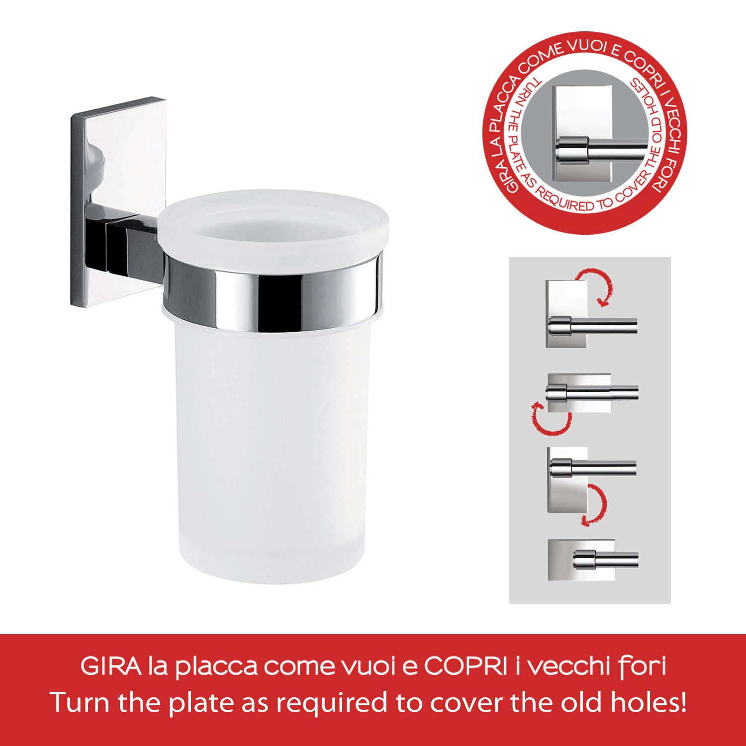 7810-13 Gedy Portaspazzolini Maine in acciaio inox