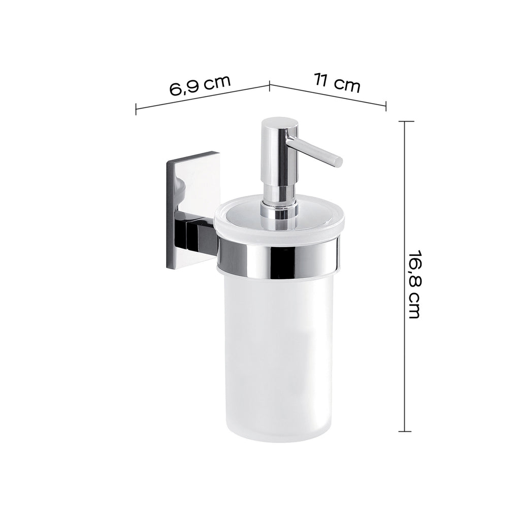Gedy Dosasapone con erogatore in ABS cromato Maine in acciaio inox