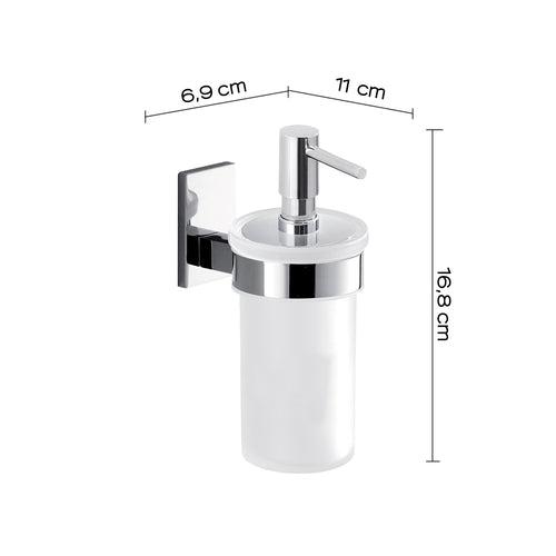 Gedy Dosasapone con erogatore in ABS cromato Maine in acciaio inox