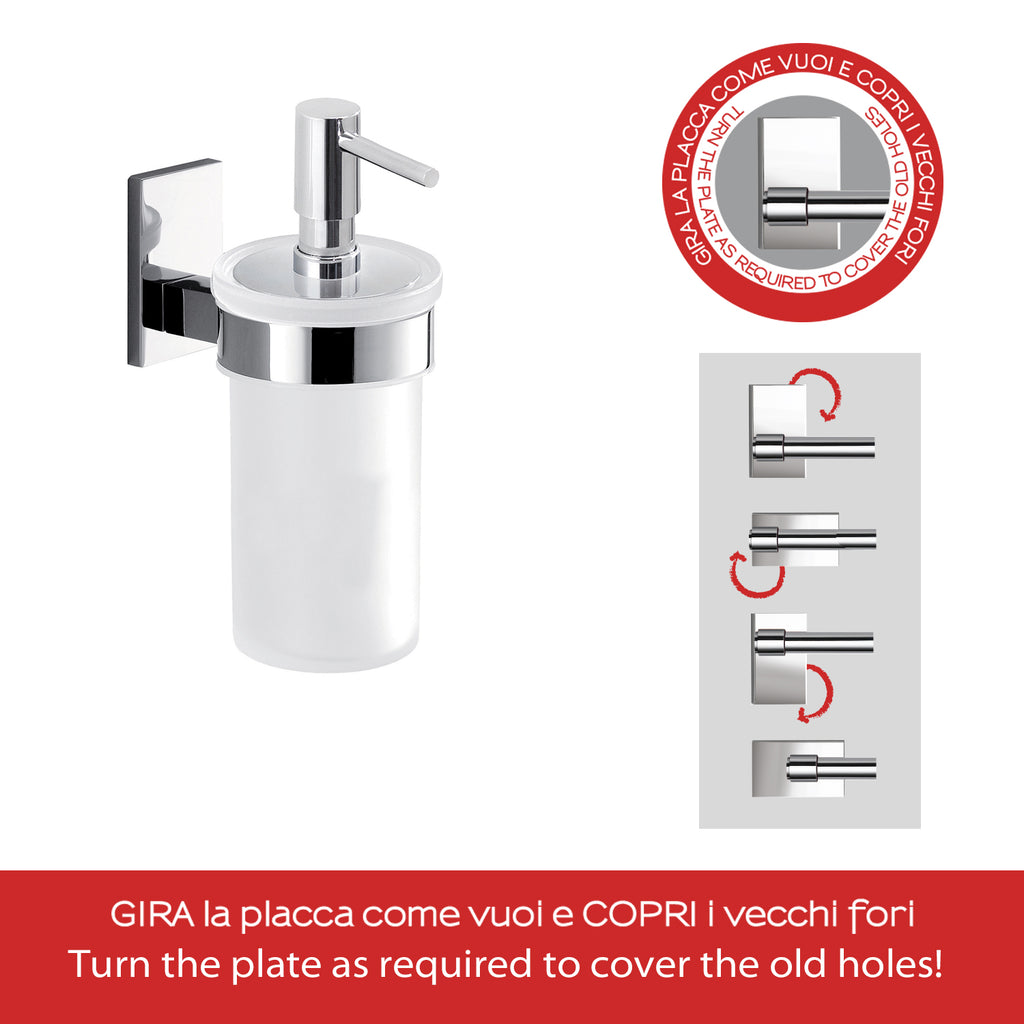 Gedy Dosasapone con erogatore in ABS cromato Maine in acciaio inox