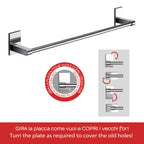 Gedy Portasalviette cm 45 Mod. Maine in acciaio inox e cromall per fissaggio a incollo