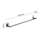 Gedy Portasalviette cm 60 Mod. Maine in acciaio inox e cromall fissaggio a incollo