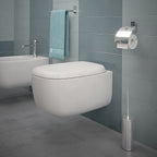 Gedy Portarotolo coperto Maine in acciaio inox e Cromall fissabile con colla