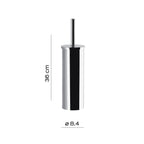 Gedy Scopino wc d'appoggio modello Maine in acciaio inox e Cromall con ciuffo in setole