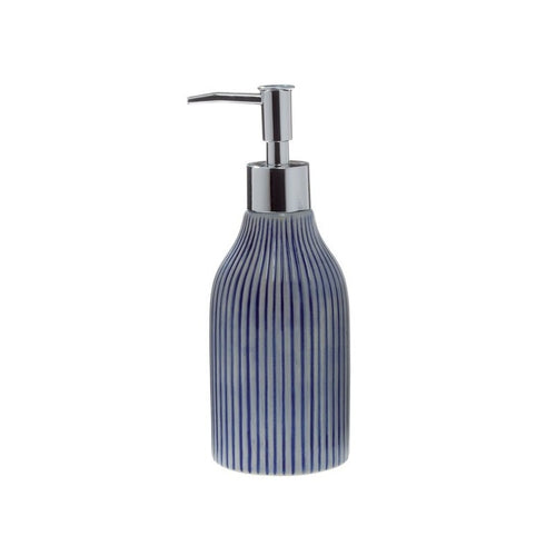 Dispenser di sapone modello Mykonos in ceramica blu