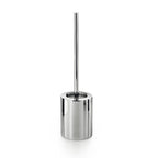 Portascopino con scopino tondo da pavimento  in acciaio inox lucido Lineabeta Balenghi