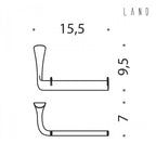 Porta rotolo in ottone collezione Land di Colombo Design