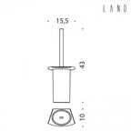 Porta scopino a muro in ottone collezione Land di Colombo Design