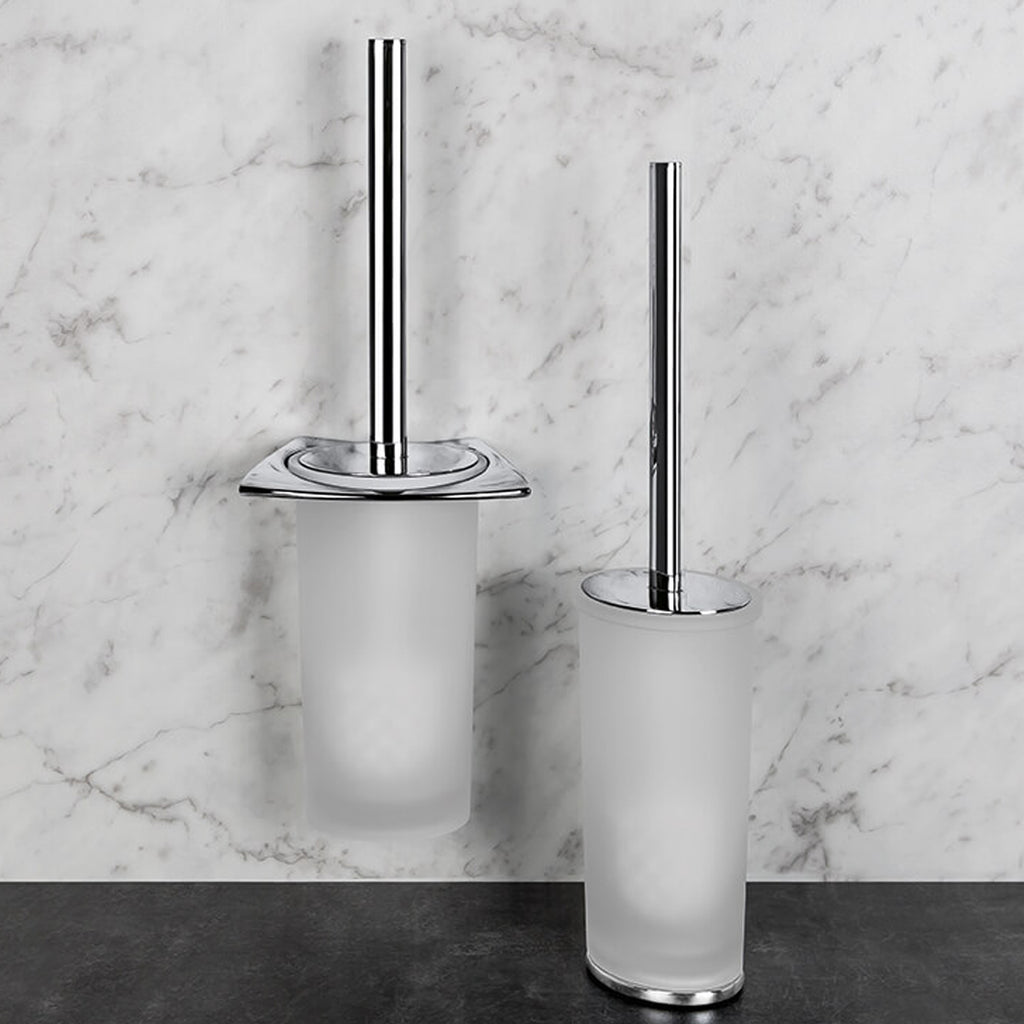 Porta scopino a muro in ottone collezione Land di Colombo Design