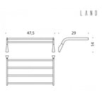 Rack porta salvietta in ottone collezione Land di Colombo Design