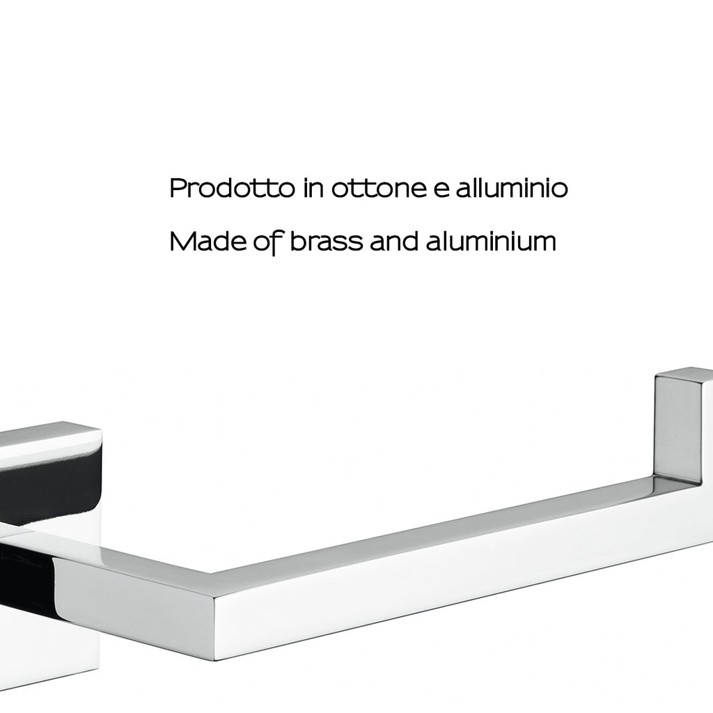 Portarotolo Gedy serie Elba in ottone e alluminio - Cromato