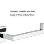 Portarotolo Gedy serie Elba in ottone e alluminio - Cromato