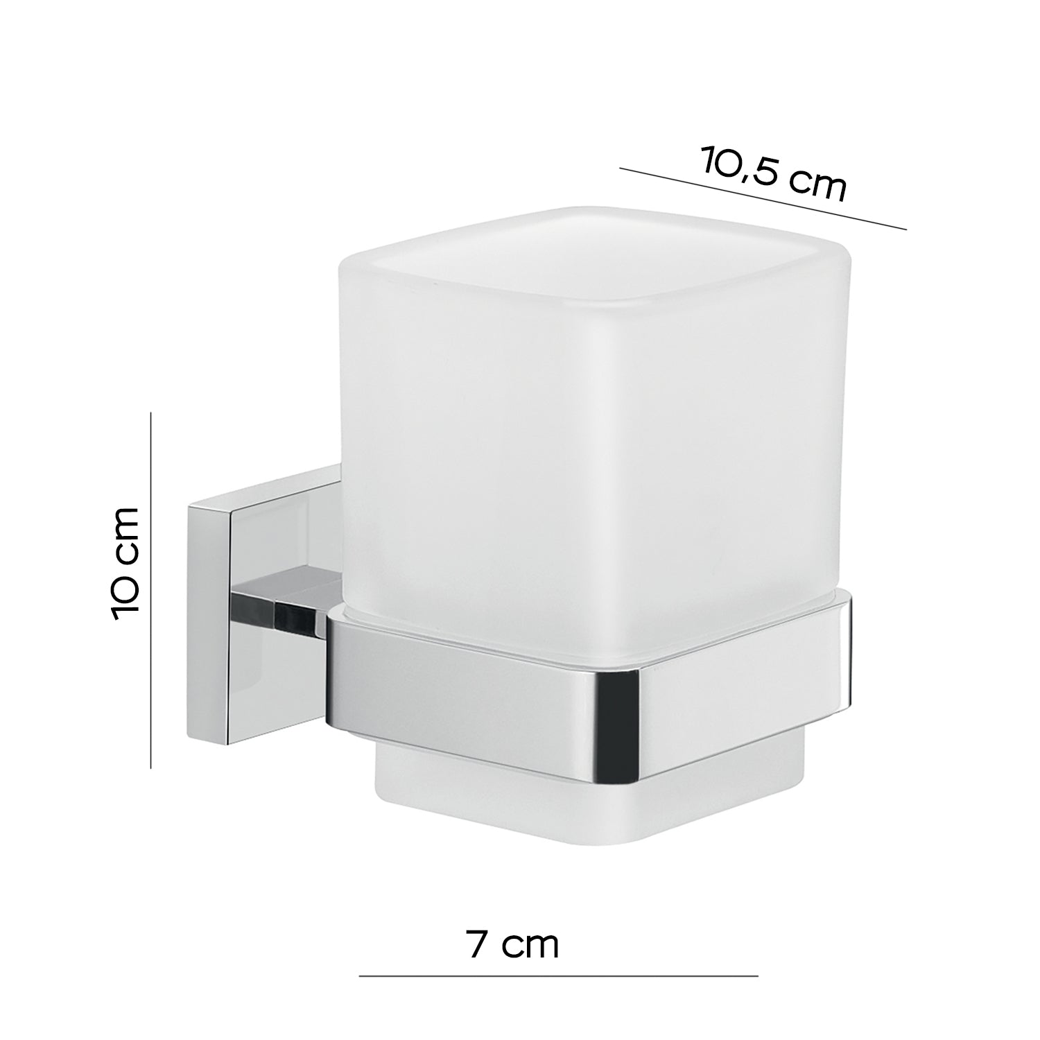 Portaspazzolini a muro Gedy modello Elba - Cromato