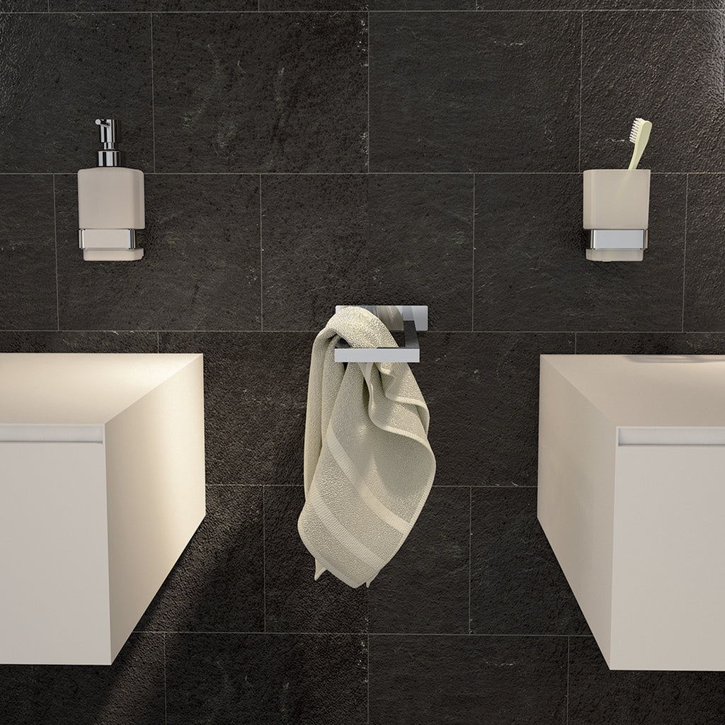 Portaspazzolini a muro Gedy modello Elba - Cromato