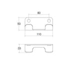 Appendino doppio da fissare a parete in alluminio verniciato collezione Saeta di Lineabeta - Bianco