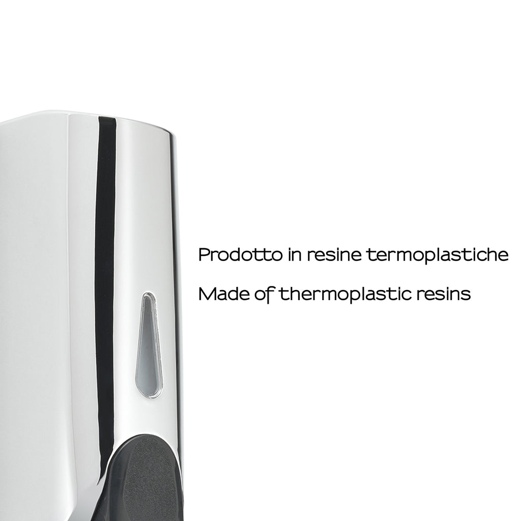 Dispenser sapone o disinfettante mani a parete di Gedy modello Squid - Cromato