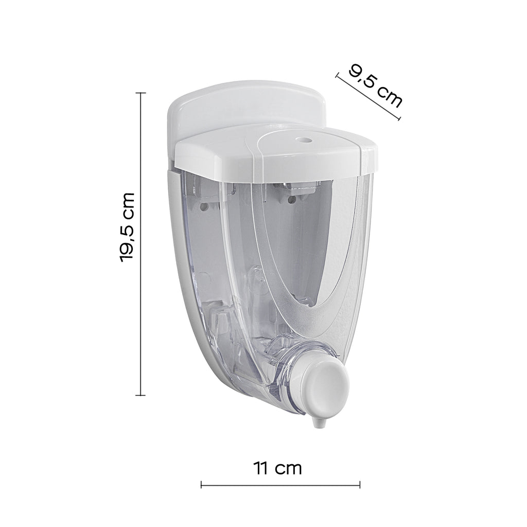 Distributore sapone a parete Gedy modello Torpedo da 600 ml - Bianco