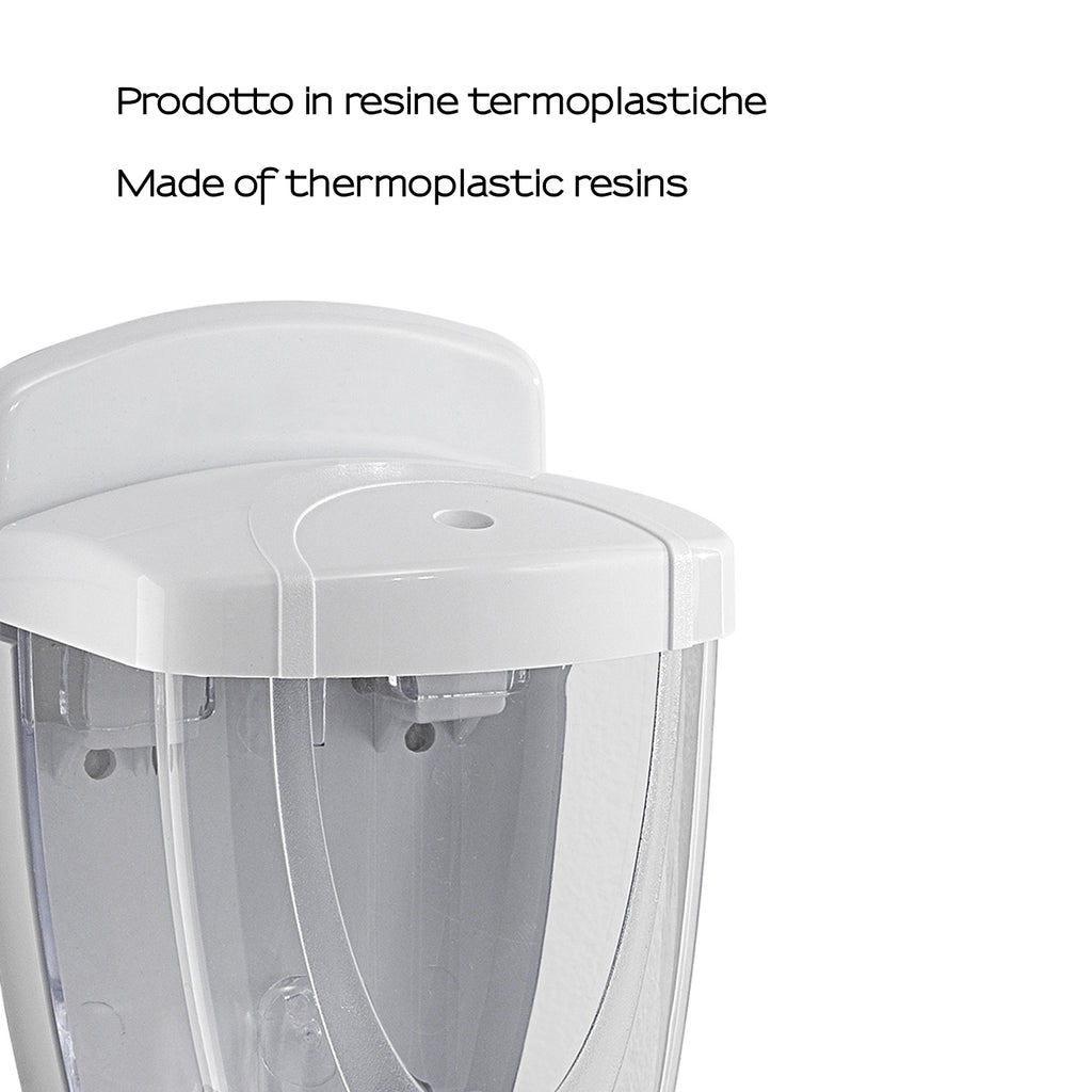 Distributore sapone a parete Gedy modello Torpedo da 600 ml - Bianco