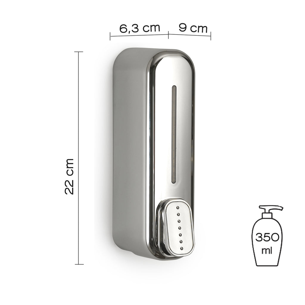 Distributore sapone/gel igienizzante di Gedy modello Mullet da 350 ml - Cromato