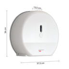 Distributore per rotoli di carta igienica di max 34 cm modello Jumbo Maxi di Gedy - Bianco