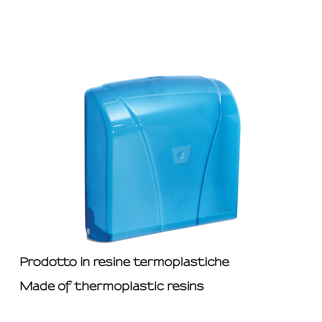 Distributore di salviette di carta di Gedy per max 300 fogli - Azzurro