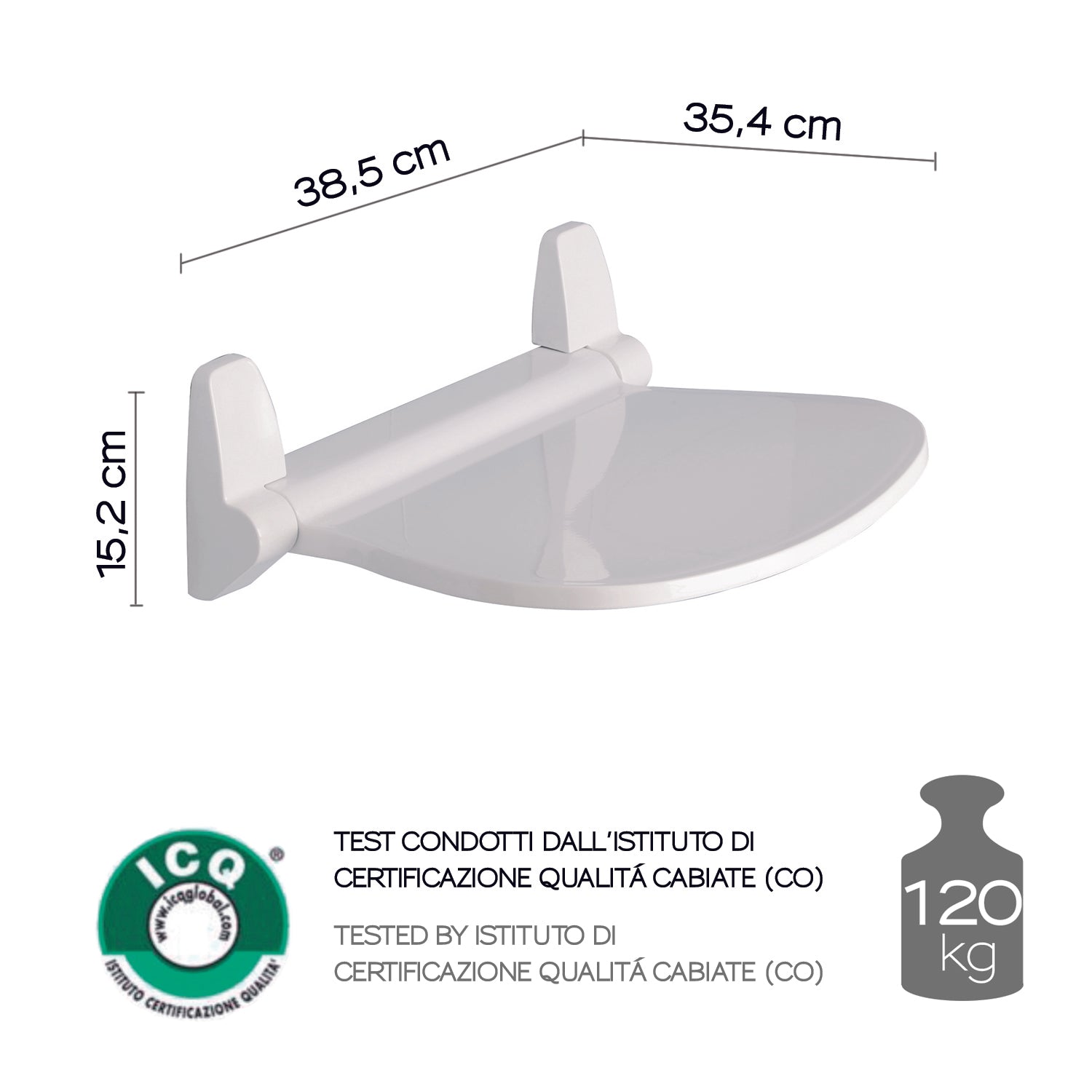 Sedile ribaltabile per doccia Gedy modello Sound di Gedy - Bianco