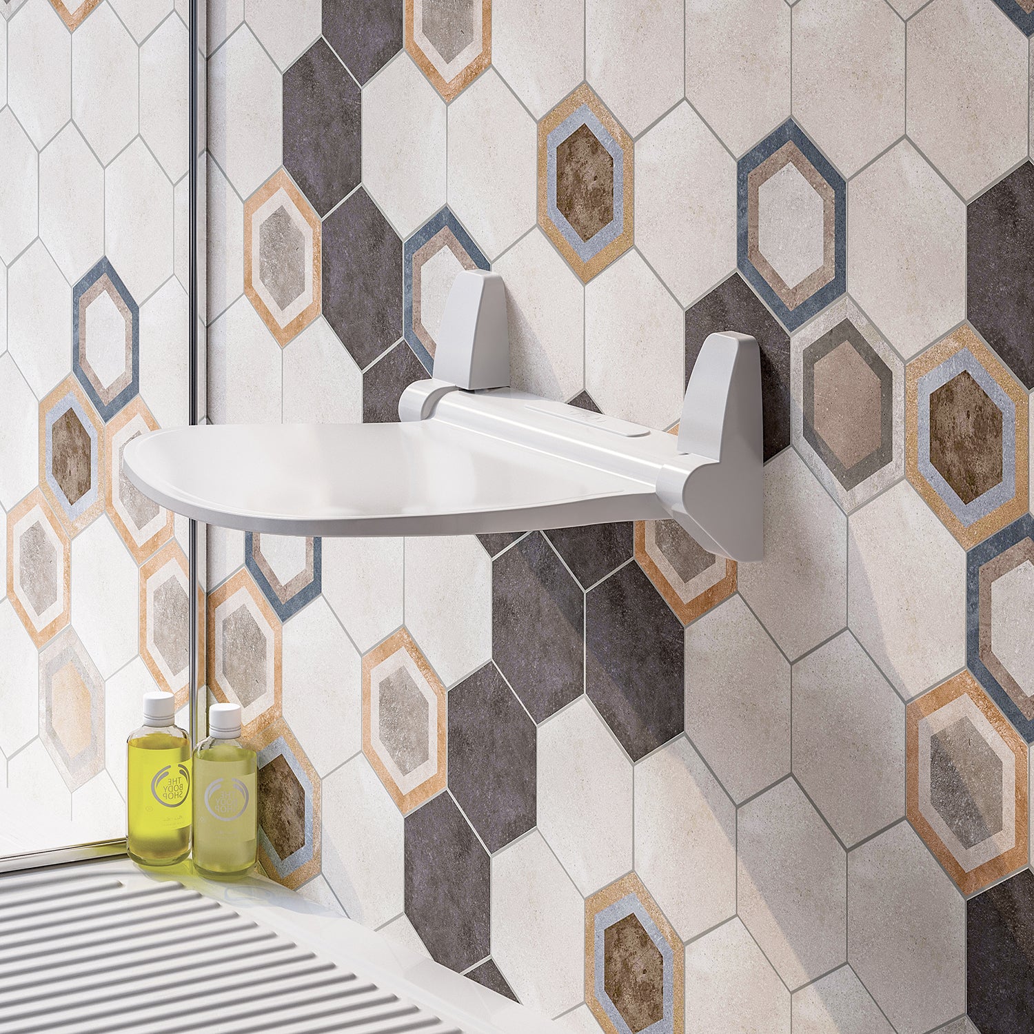 Sedile ribaltabile per doccia Gedy modello Sound di Gedy - Bianco