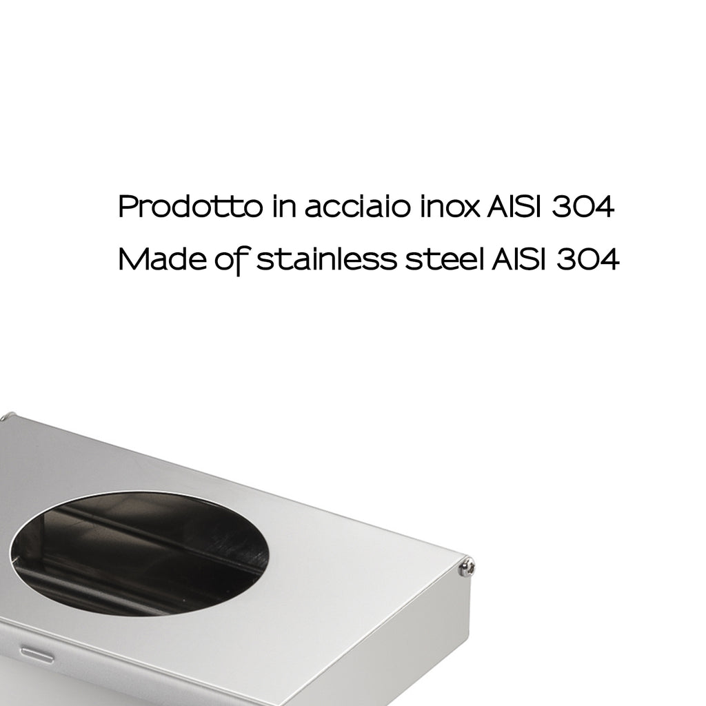 Porta sacchetti igienici in acciaio inox by Gedy - Spazzolato