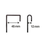 Porta asciugamani per porta doccia o schermo in Acciaio Inox - Nero