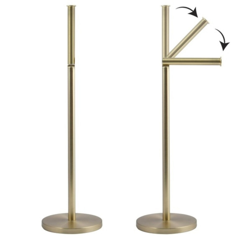 Piantana portarotolo a piedino in Acciaio - Oro
