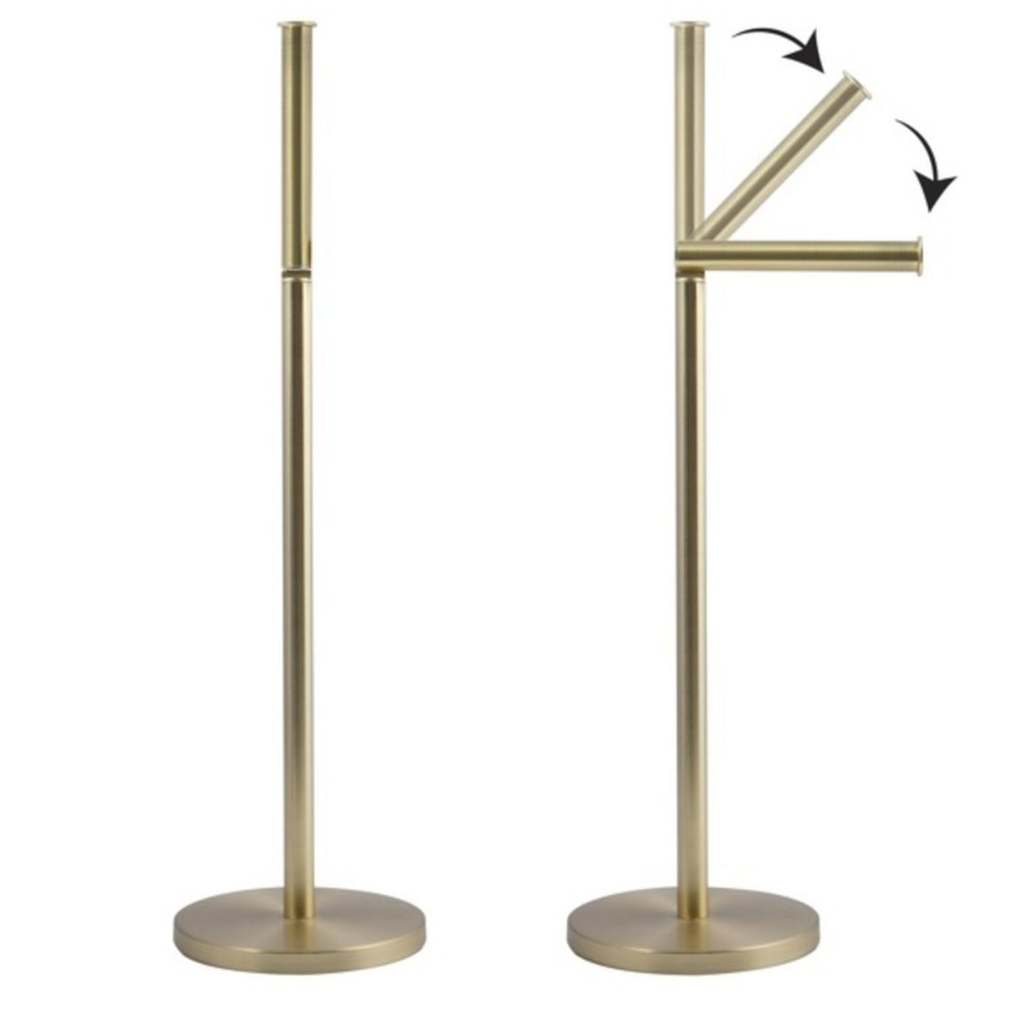 Piantana portarotolo a piedino in Acciaio - Oro