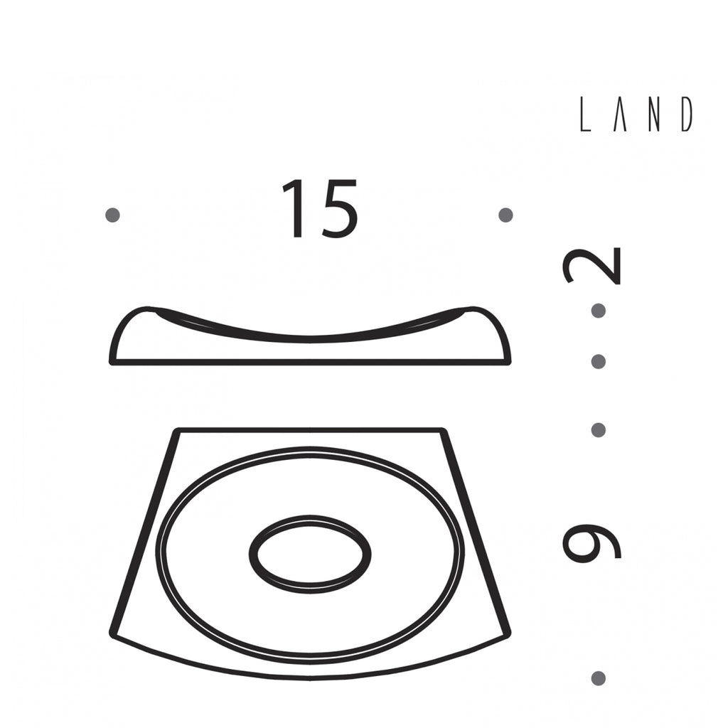 Porta sapone d'appoggio cromato collezione Land di Colombo Design